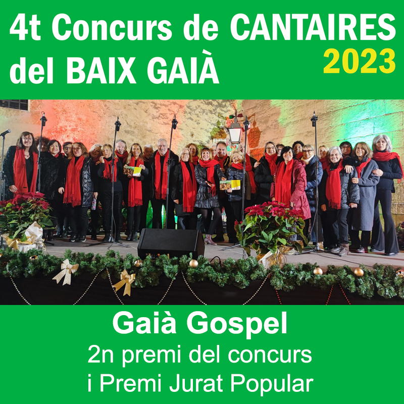 Gaià Gospel i l’Escola Municipal de Música guanyen el Concurs de Nadales de 2023